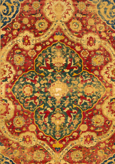 Safavid Silk Carpet, 16th century, probably Kashan, Iran. The